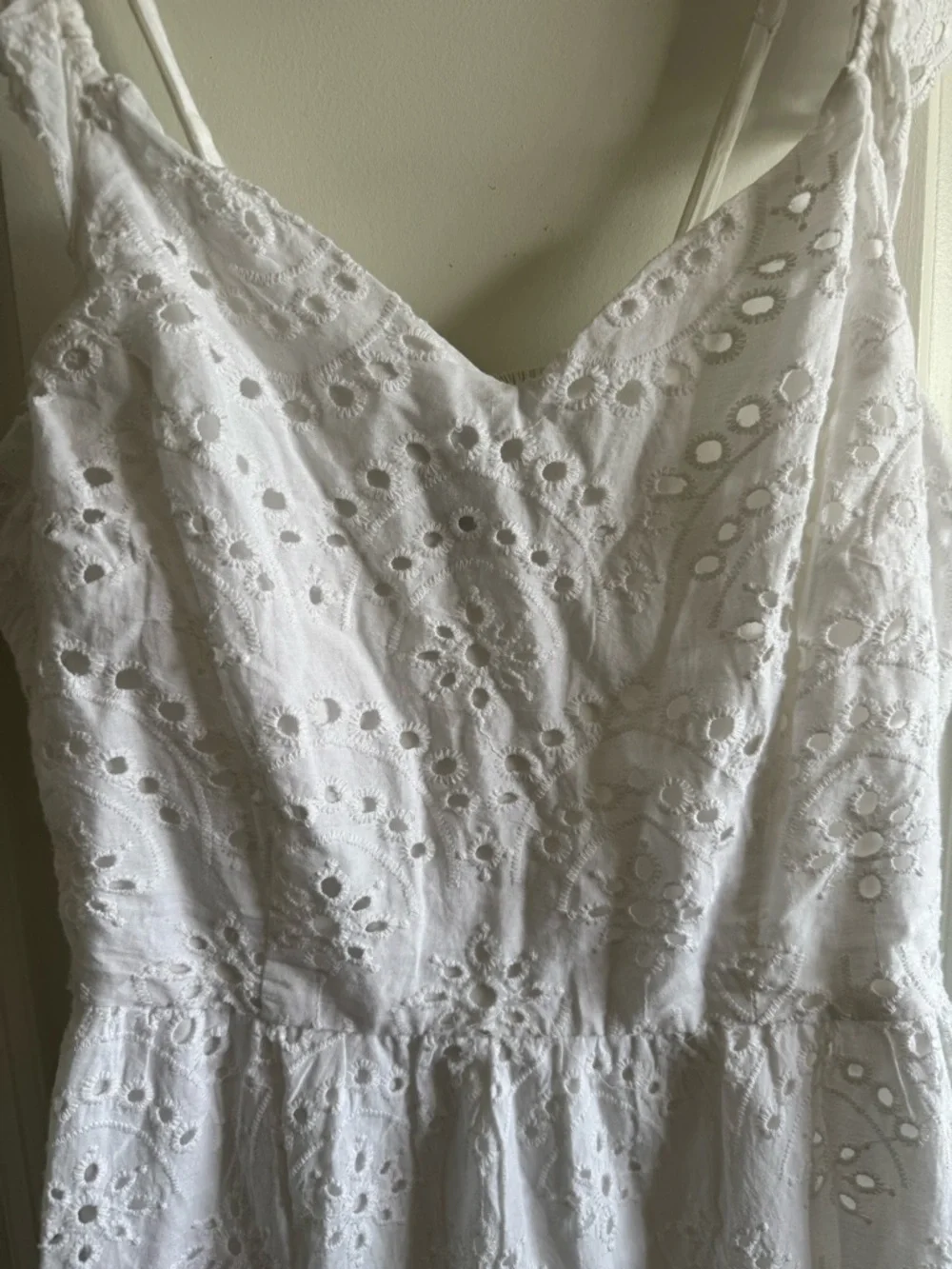 Sincerely Jules White Eyelet Maxi Dress with Ruffle Hem - Picture 3 of 7